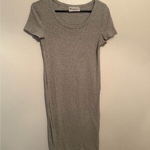No Boundaries Gray Midi Dress